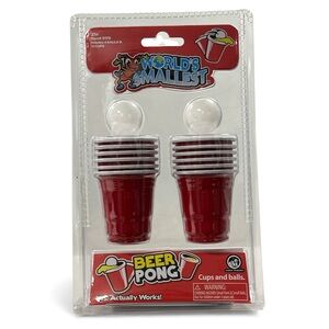 World’s Smallest Beer Pong Set - 4 Balls/12 Cups